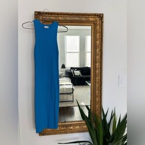 Aritzia Wilfred Blue Ribbed Stretch Bodycon Dress
